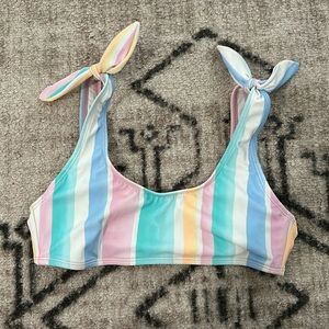Multi- colored swim top